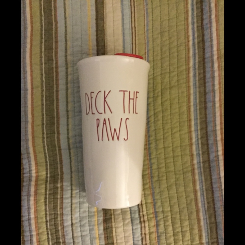 Rae Dunn tumbler”DECK THE PAWS”